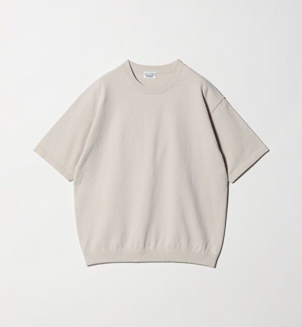 BEAUTY&YOUTH UNITED ARROWS「KNITEE クリンプコットン クルーネック ニット Tシャツ ウォッシャブル」|ニット・セーター|