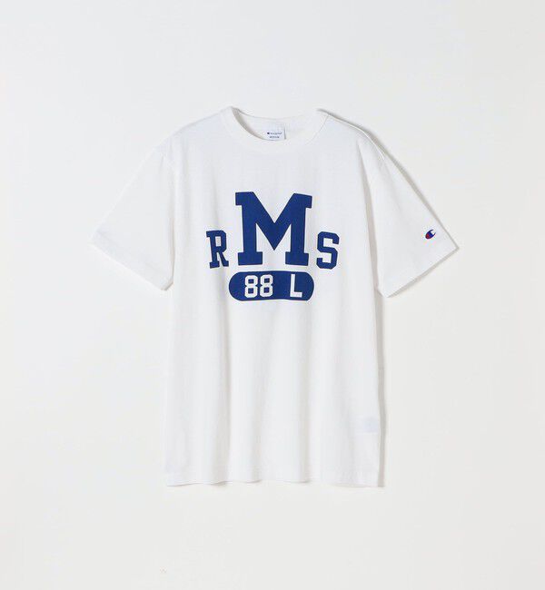 SHIPS any「Champion:〈洗濯機可能〉グラフィック ロゴ ショート スリーブ TEE」|Tシャツ・カットソー|ホワイト