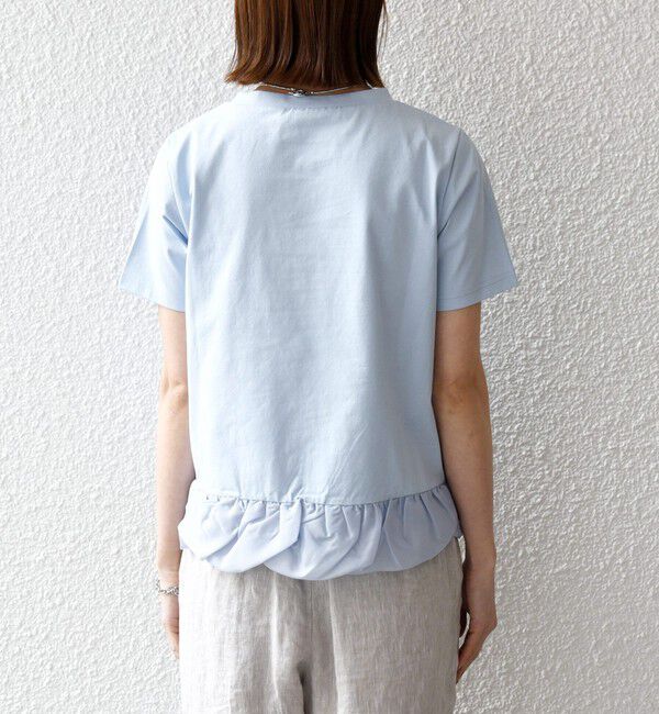 SHIPS any「《予約》SHIPS any:〈多機能/洗濯機可能〉マルチファンクション ドッキング ヘム コンパクト TEE」|Tシャツ・カットソー|