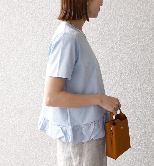 SHIPS any「《予約》SHIPS any:〈多機能/洗濯機可能〉マルチファンクション ドッキング ヘム コンパクト TEE」|Tシャツ・カットソー|