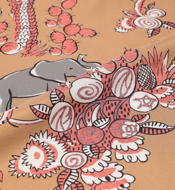 CABaN「Zoo シルクプリントスカーフ」|バンダナ・スカーフ|