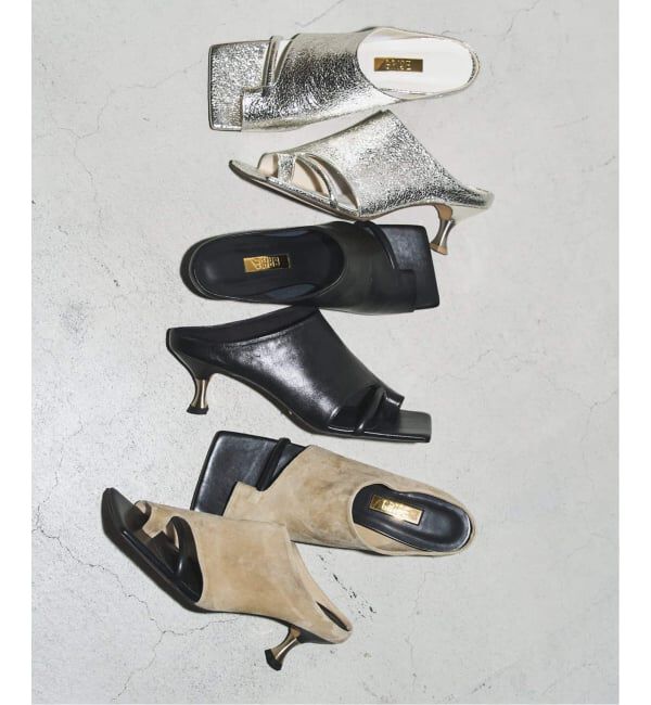 GRISE「《追加予約3》GRISE5cmレザースクエアソフトトング」|サンダル|