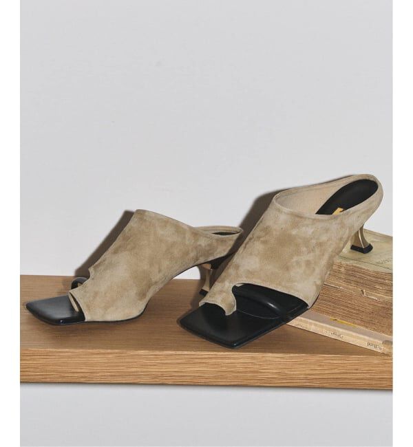 GRISE「《追加予約3》GRISE5cmレザースクエアソフトトング」|サンダル|