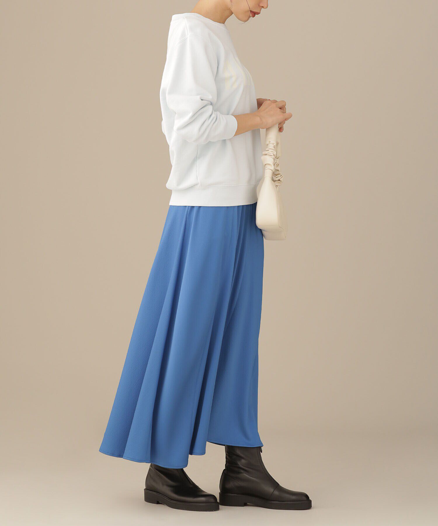 nano･universe「LB.03/エスカルゴ切り替えサテンスカート」|スカート|