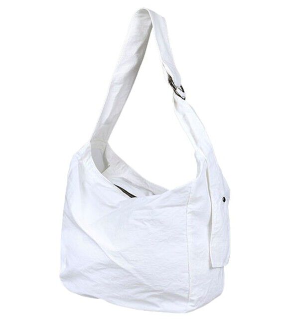 GLOSTER「【UNIVERSAL OVERALL】ウィンクルナイロン ニュースペーパーバッグ ショルダー 30L」|ショルダー・メッセンジャー|ホワイト