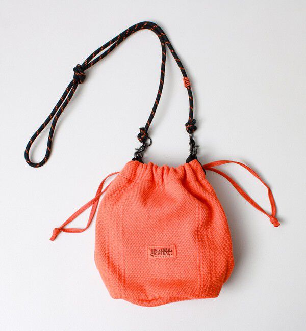 GLOSTER「【UNIVERSAL OVERALL】Summer knit purse」|ショルダー・メッセンジャー|オレンジ