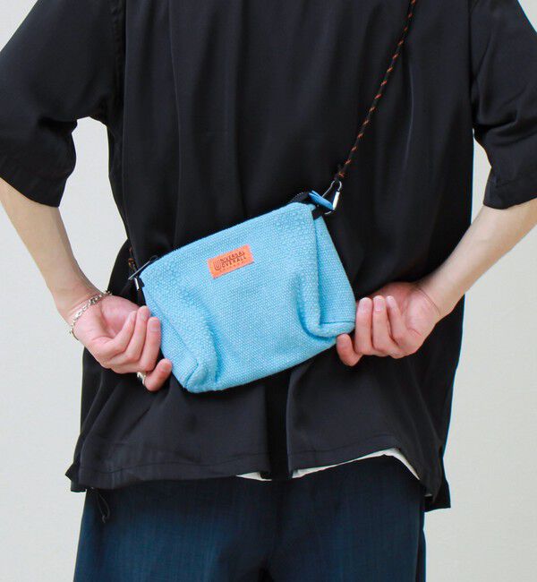 GLOSTER「【UNIVERSAL OVERALL】Summer knit sacoche」|ショルダー・メッセンジャー|サックス