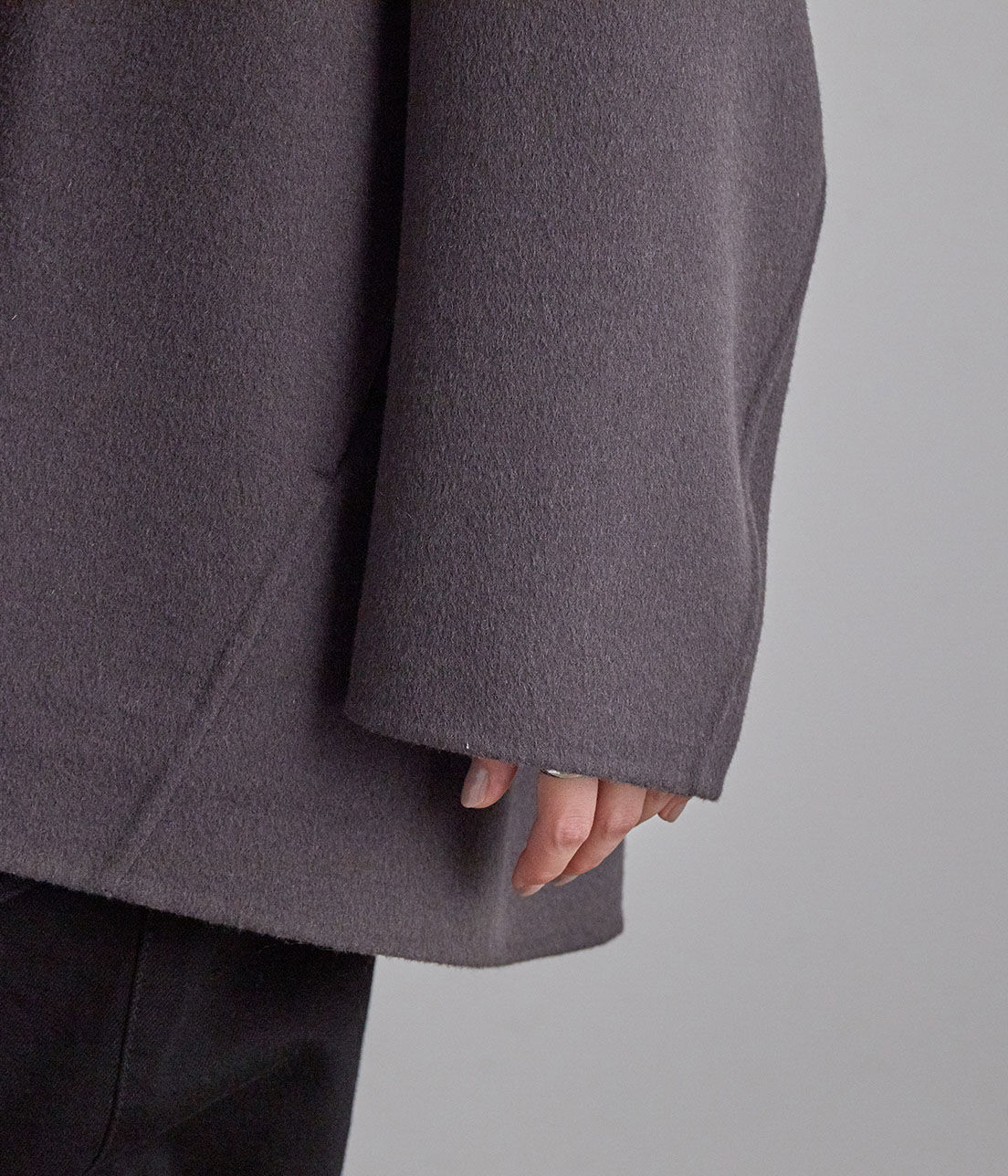 SALON adam et rope'「ウールカシミヤ無双仕立てフード付きミドル丈コート」|その他|