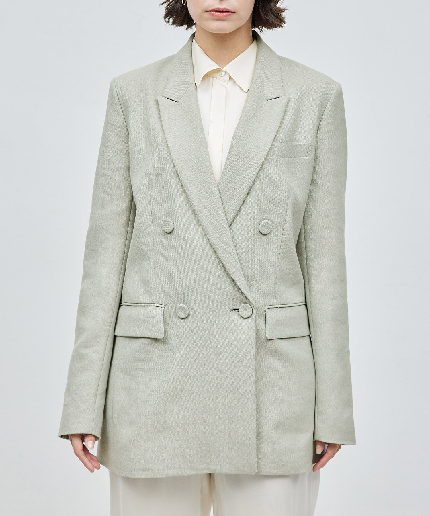 ROPE「ヘビーリネン ダブルジャケット」|テーラードジャケット|