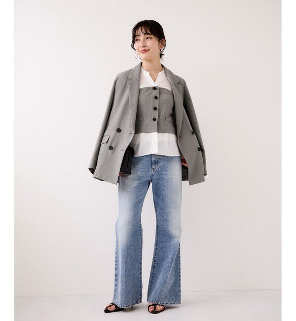 VIS「美easyリネンライクテーラードジャケット/イージーケア・接触冷感・セットアップ対応」|テーラードジャケット|