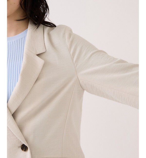VIS「美easyリネンライクテーラードジャケット/イージーケア・接触冷感・セットアップ対応」|テーラードジャケット|