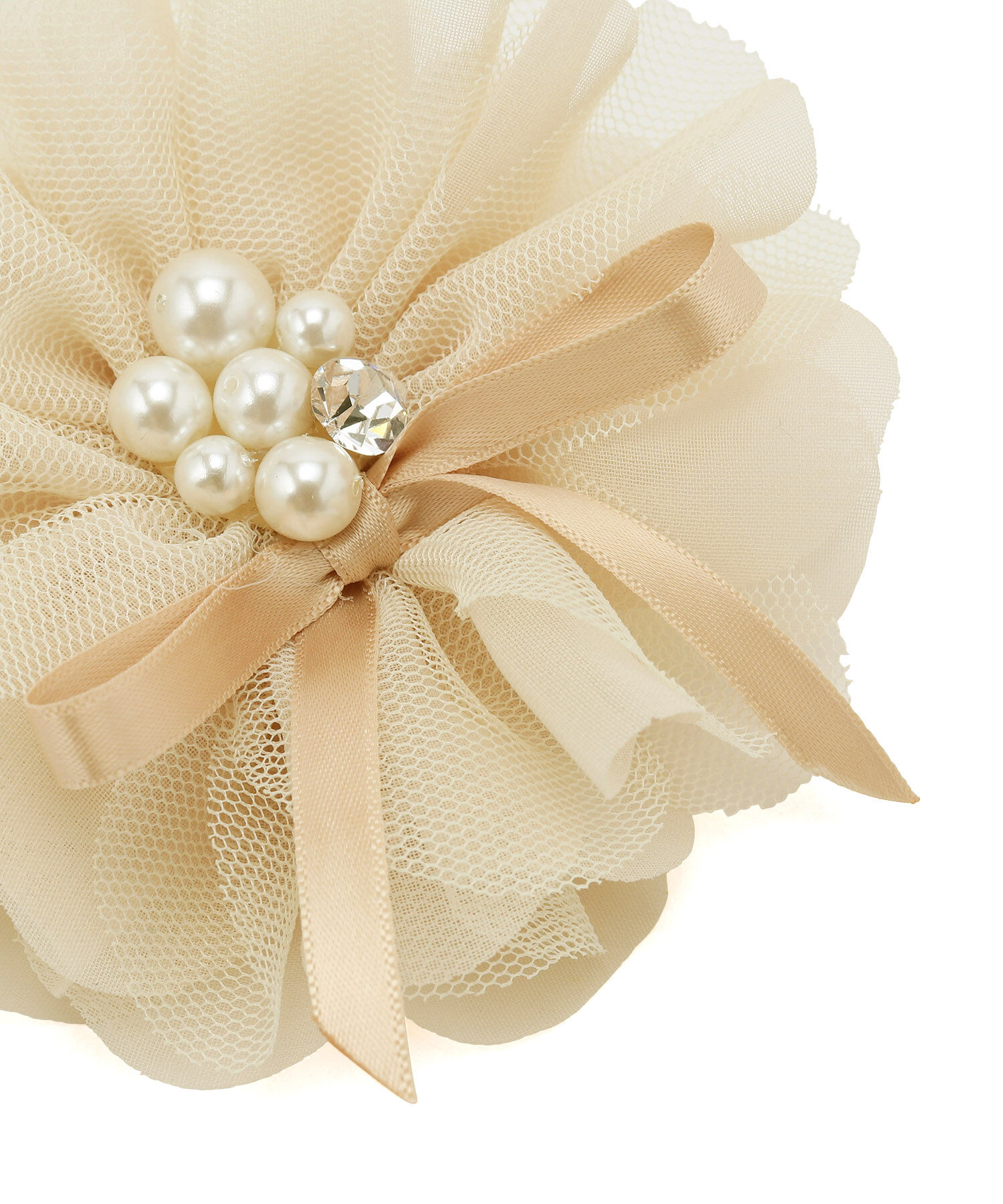 ROPE PICNIC PASSAGE「チュールMIXフラワーコサージュ」|ブローチ・コサージュ|