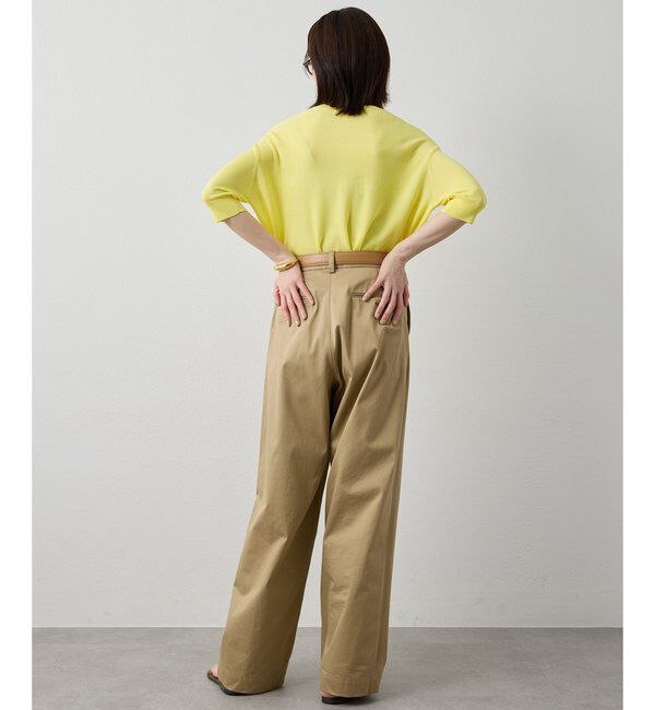 Drawing Numbers「【Drawing Numbers】クルーハーフスリーブ裾ラウンドニット」|ニット・セーター|