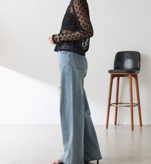  「【Nuel/ヌエル】 キャミ付きドットカーディガン」|Tシャツ・カットソー|