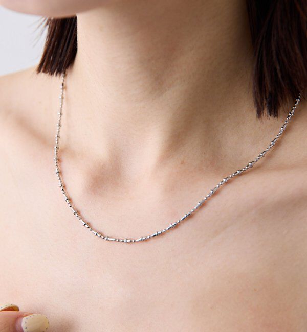  「【PAPILLONNER/パピヨネ】ボールチェーンアレンジネックレス」|ネックレス|シルバー