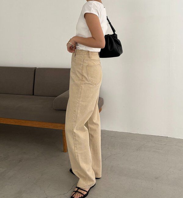  「【Tシャツが苦手な方にも◎】1ポイントボートネックTシャツ」|Tシャツ・カットソー|