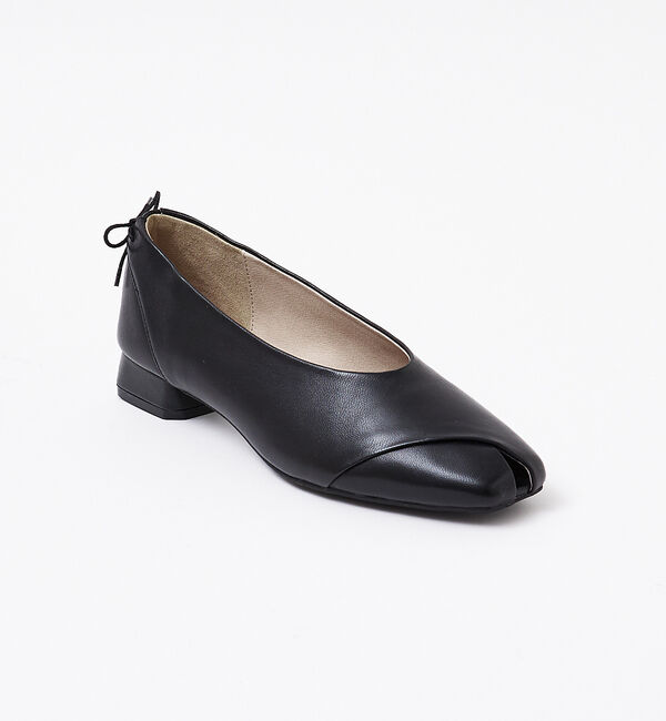 AU BANNISTER「ピープトゥリボンソフトシューズ」|パンプス|