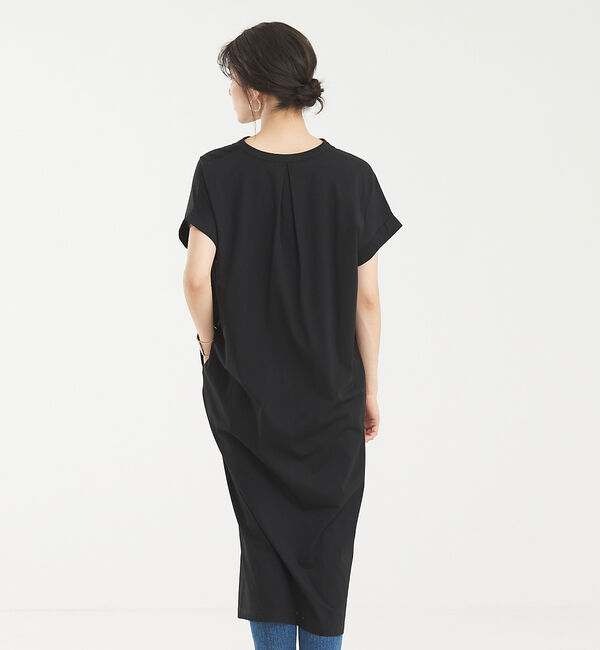 abahouse mavie「【大人のいちまんワンピ】シルケット天竺スキッパーワンピース」|ワンピース|