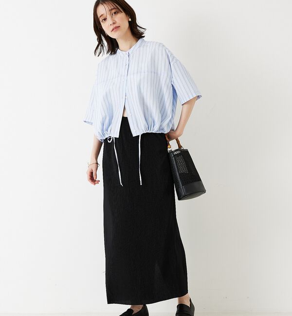 abahouse mavie「ドロストショートシャツ」|シャツ・ブラウス|