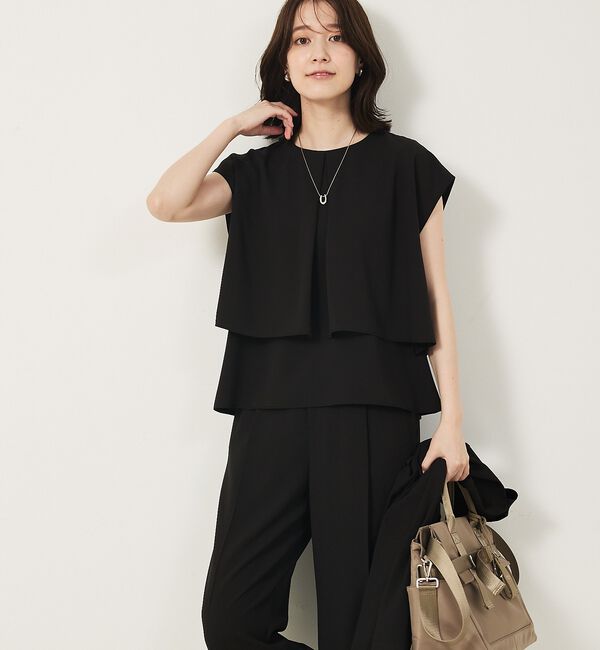 abahouse mavie「【エニデイカセット・サマー】ジョーゼットタックフレアーブラウス」|シャツ・ブラウス|