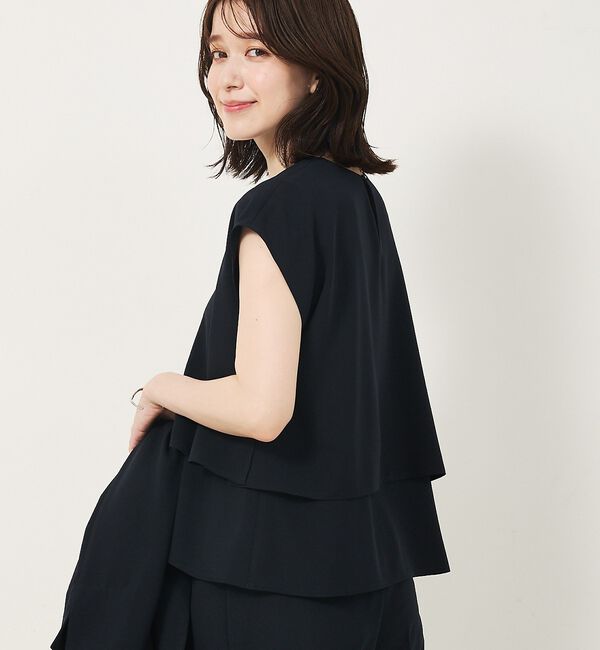 abahouse mavie「【エニデイカセット・サマー】ジョーゼットタックフレアーブラウス」|シャツ・ブラウス|