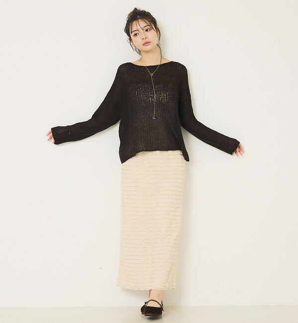 abahouse mavie「モヘアライクシアーニット」|ニット・セーター|