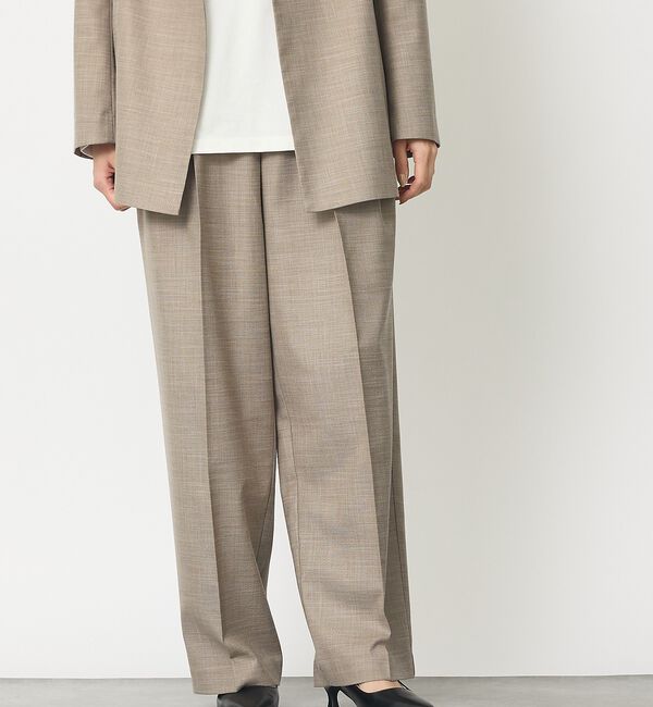 abahouse mavie「【セットアップ対応】ライトメランジタックスラックス」|スラックス|