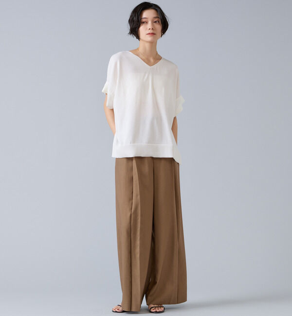 Liesse「【定番】袖サテンニット」|ニット・セーター|