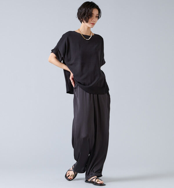 Liesse「【定番】袖サテンニット」|ニット・セーター|