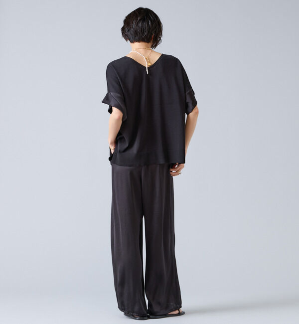 Liesse「【定番】袖サテンニット」|ニット・セーター|