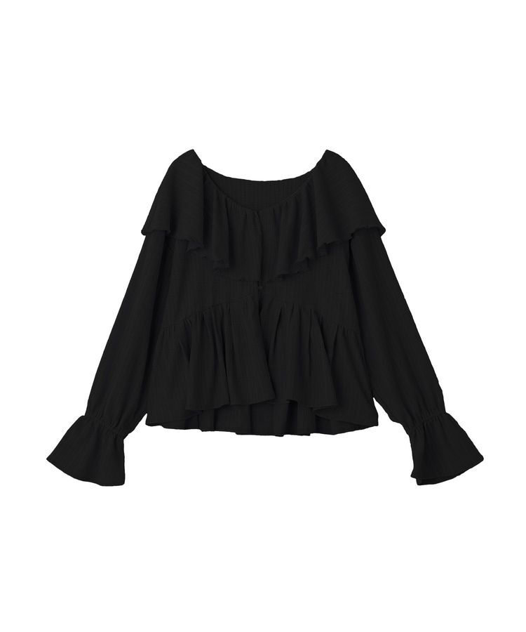 earth music&ecology「ラッフルカラーカットブラウス」|シャツ・ブラウス|