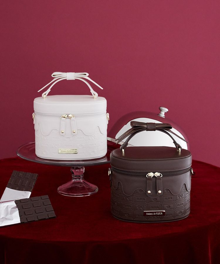 Maison de FLEUR「FLEURチョコレートキューブバッグ」|ハンドバッグ|