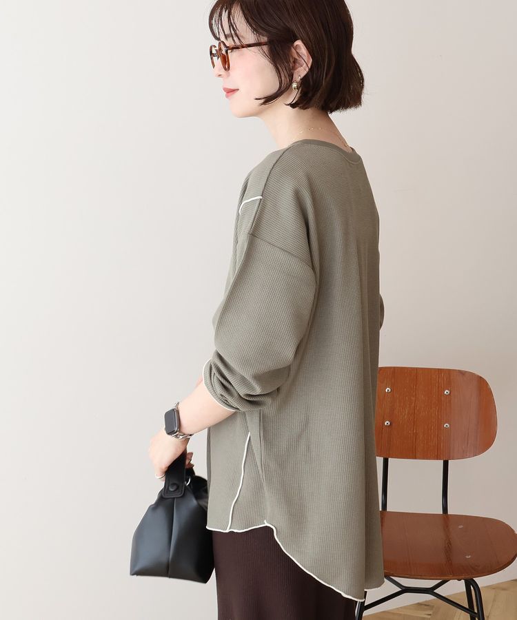 AMERICAN HOLIC「【WEB限定】ワッフル配色メロープルオーバー」|Tシャツ・カットソー|