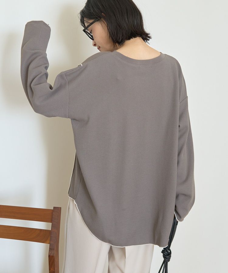 AMERICAN HOLIC「【WEB限定】ワッフル配色メロープルオーバー」|Tシャツ・カットソー|