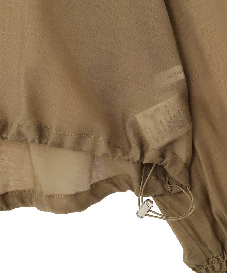 AMERICAN HOLIC「【WEB限定】ノーカラーシアーZIPブルゾン」|ブルゾン・スタジャン|