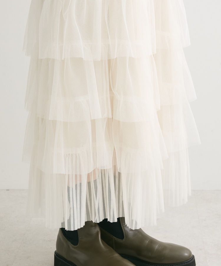 Green Parks「2wayチュールティアードフリルスカート(ペチ付き)」|スカート|