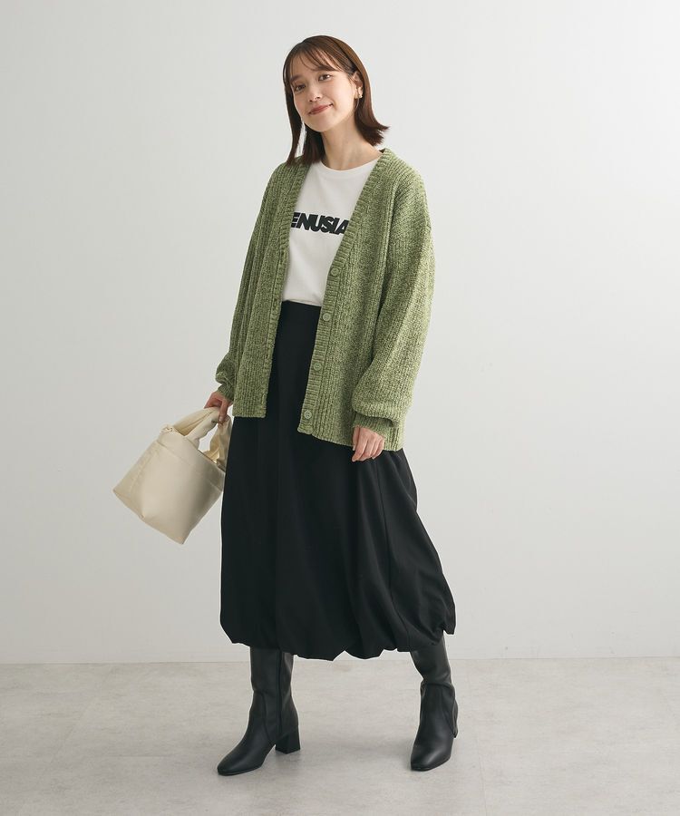 Green Parks「ベロアモールVネックカーディガン」|カーディガン|