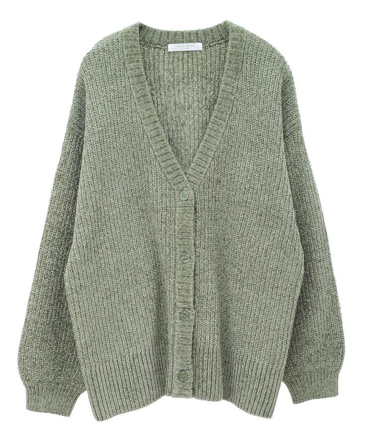 Green Parks「ベロアモールVネックカーディガン」|カーディガン|