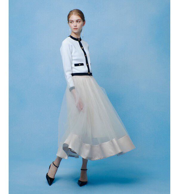 LOULOU WILLOUGHBY「【LOULOU WILLOUGHBY】チュールレイヤードスカート」|スカート|アイボリー