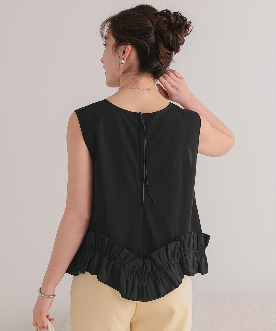 titivate「【ななみさんコラボアイテム】ホイップフリルヘムトップス」|シャツ・ブラウス|