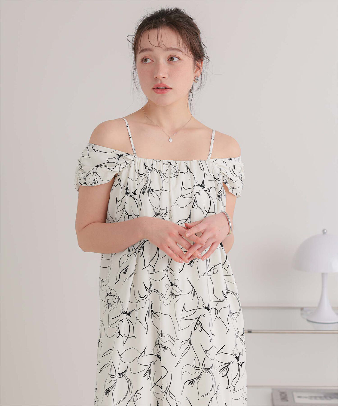 titivate「【ななみさんコラボアイテム】2wayショルダーワンピース」|ワンピース|