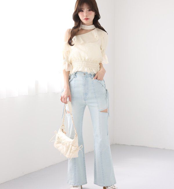  「2WAYワンショルフリルブラウス」|シャツ・ブラウス|