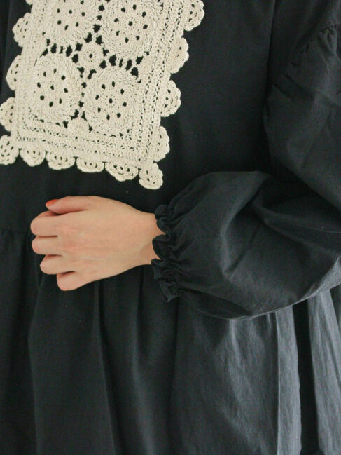 Samansa Mos2「【WEB限定】胸元レース貼りチュニック」|シャツ・ブラウス|