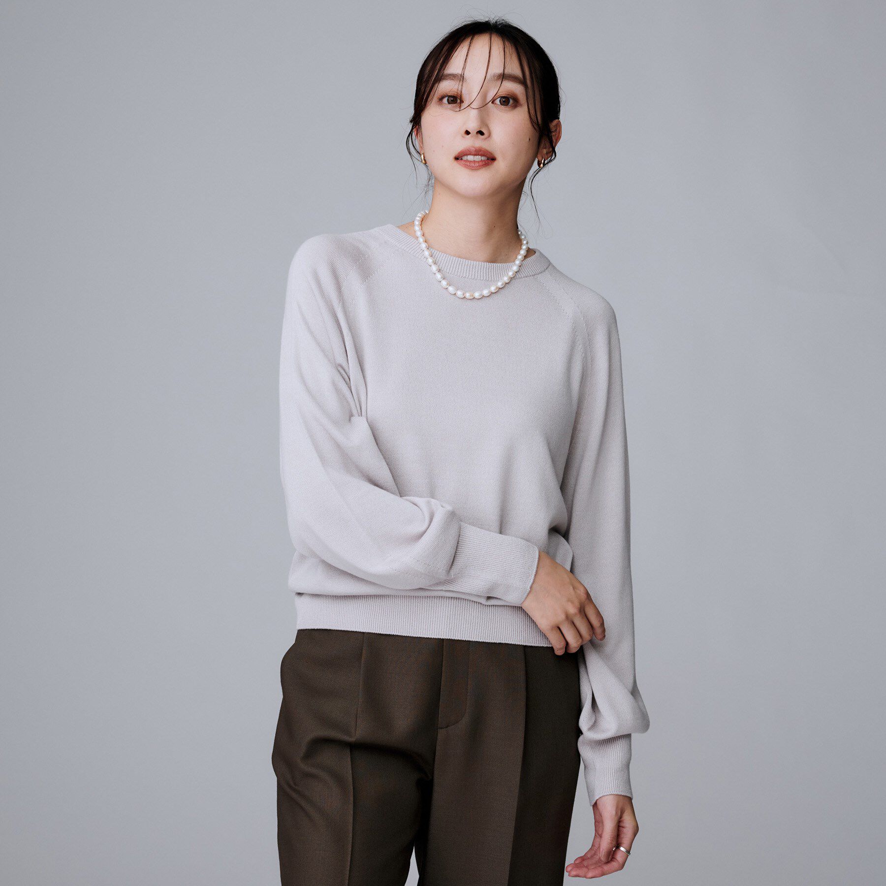 UNTITLED「【8色展開／コンパクト丈】レーヨン混 コクーンニット」|ニット・セーター|