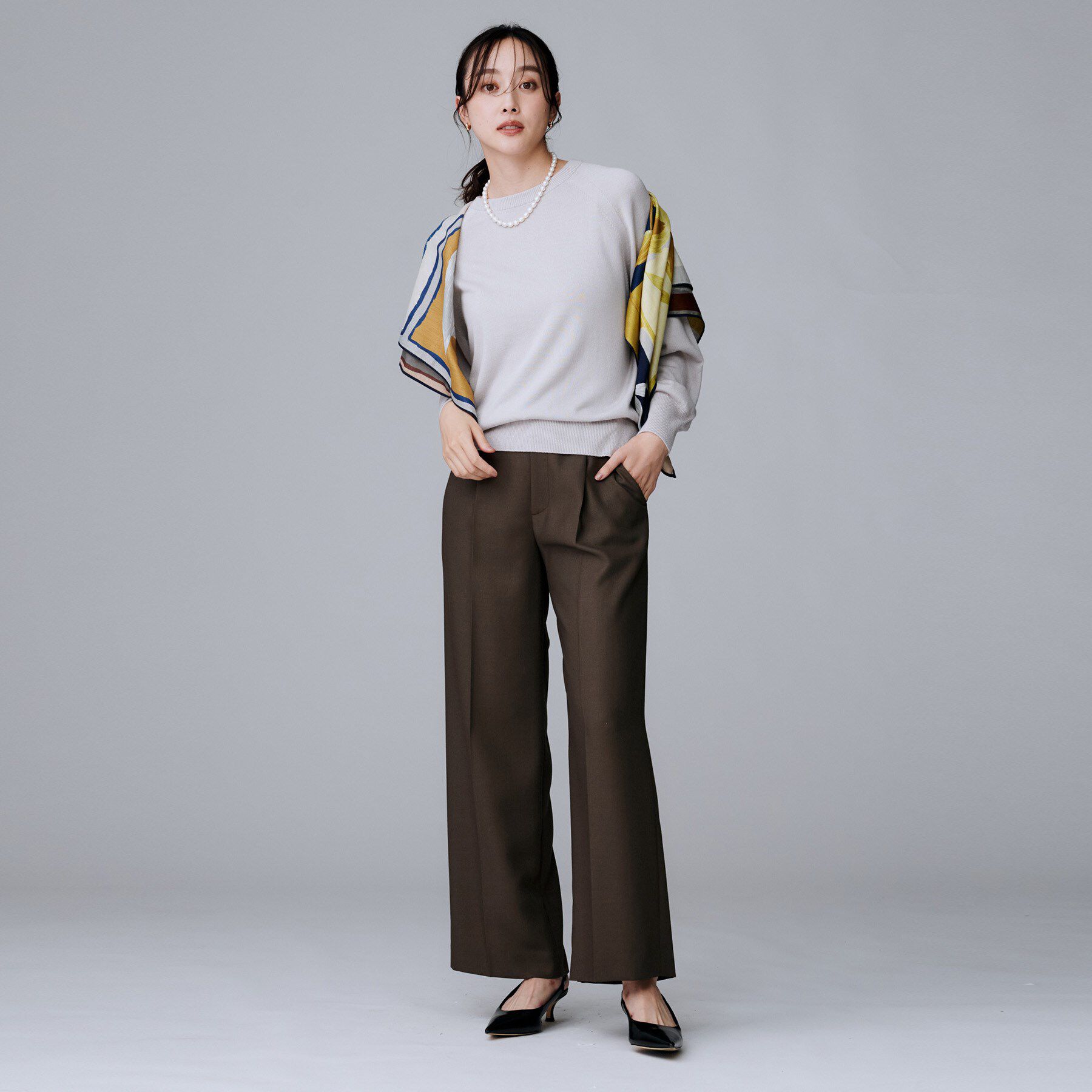 UNTITLED「【8色展開／コンパクト丈】レーヨン混 コクーンニット」|ニット・セーター|