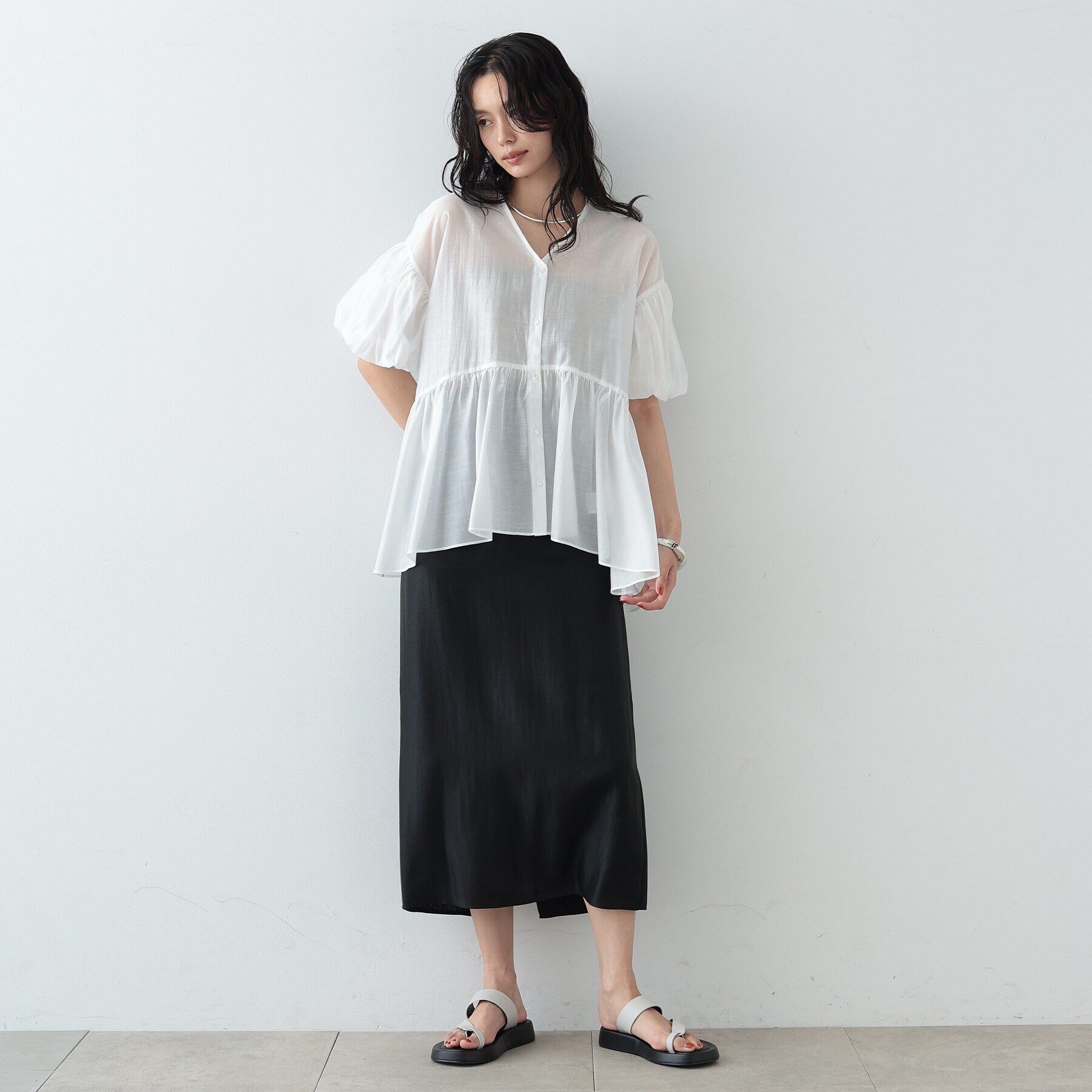 GALLEST「シアーペプラムブラウス」|シャツ・ブラウス|
