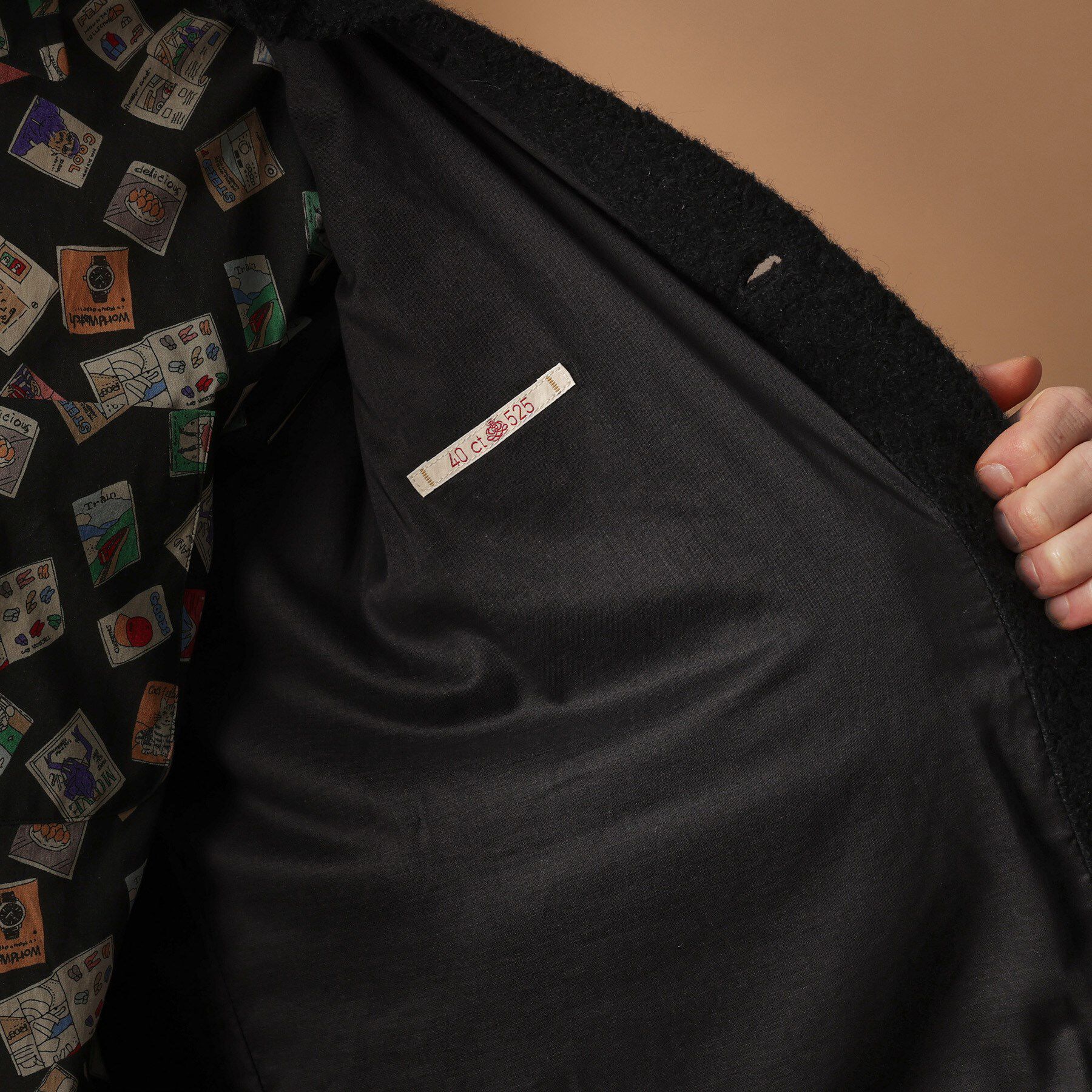 40CARATS&525「ウール混パイルボア4パッチシャツ」|ブルゾン・スタジャン|