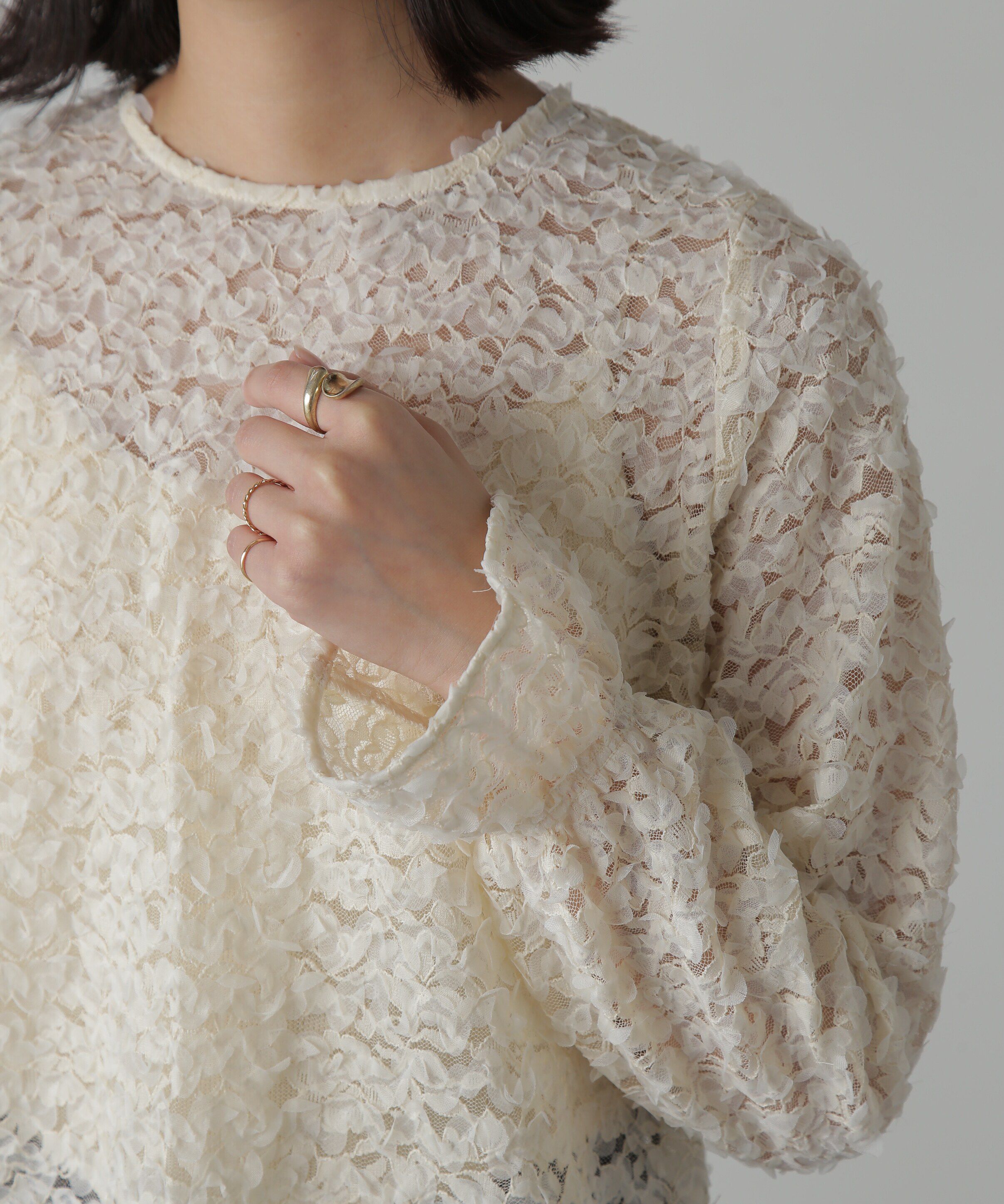  「レースフリルブラウス」|シャツ・ブラウス|