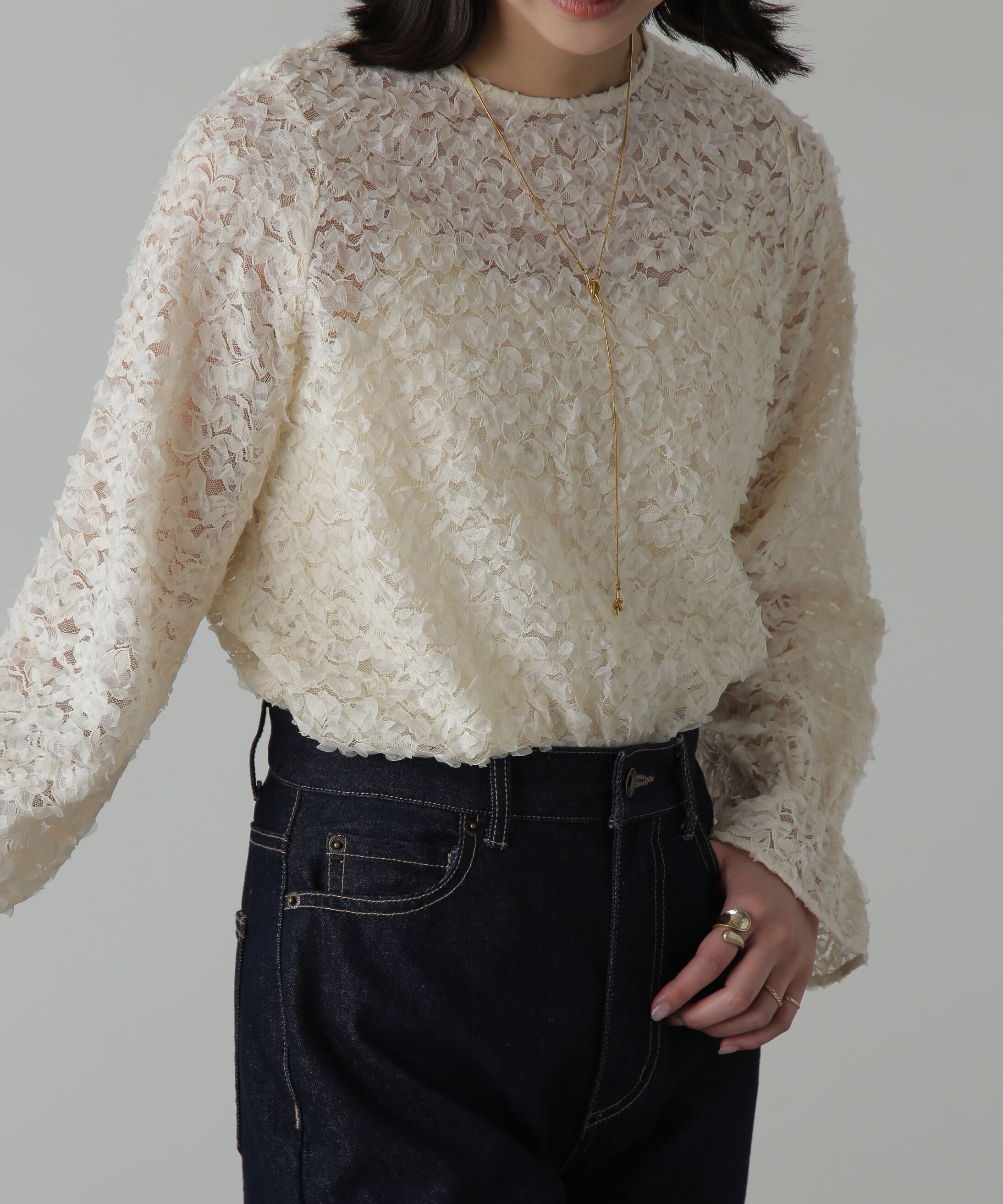  「レースフリルブラウス」|シャツ・ブラウス|