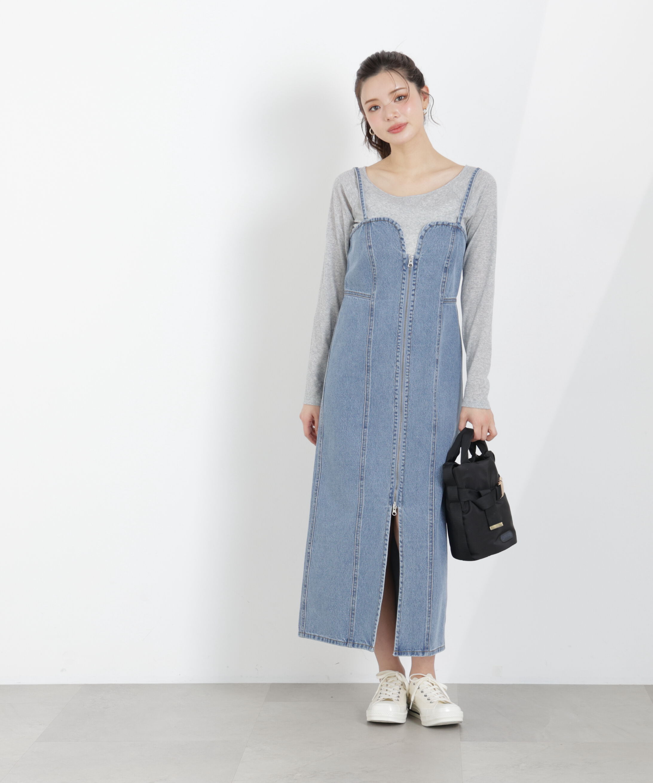 PROPORTION BODY DRESSING「〈a/mie〉デニムジャンスカ　26SS」|ワンピース|ブルー